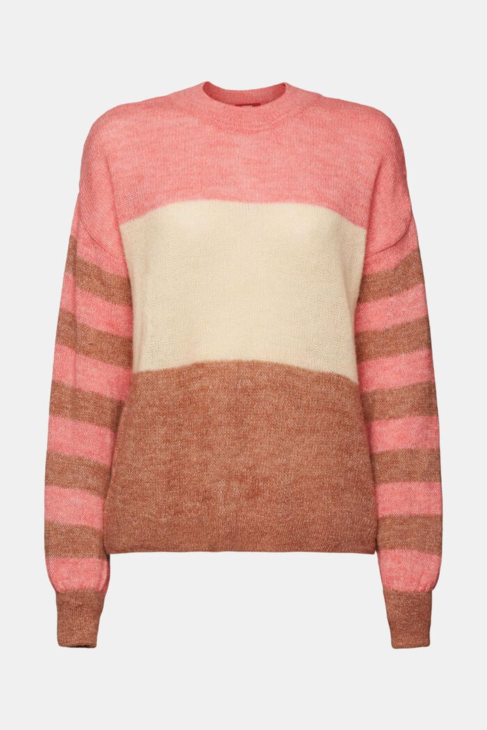 ESPRIT - Colour block jumper, wool blend at our online shop