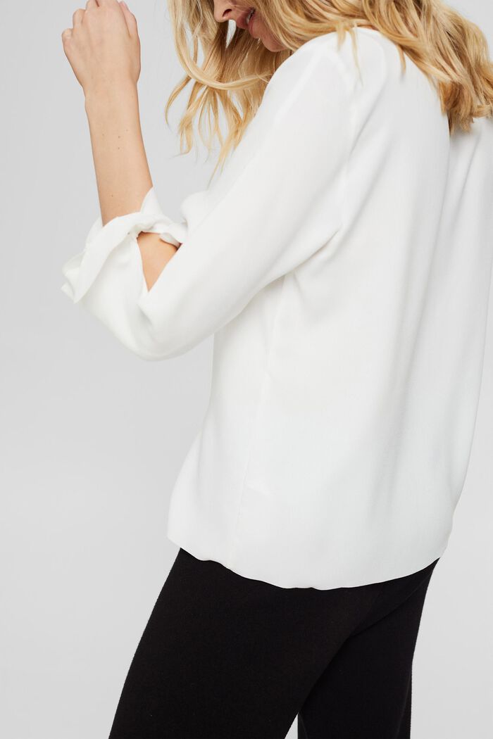Stretch blouse with open edges, OFF WHITE, detail image number 2