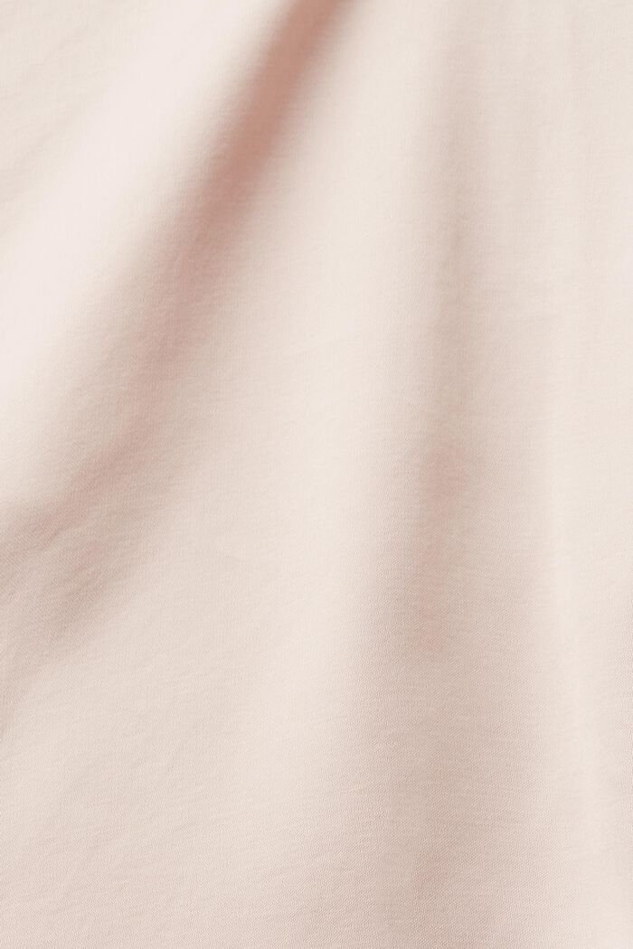 Satin blouse with lapel collar, LENZING™ ECOVERO™, NUDE, detail image number 5
