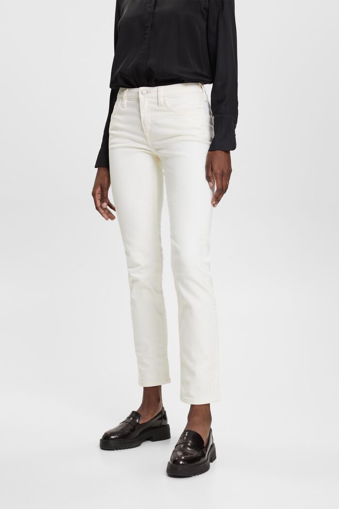 Mid-rise straight jeans, OFF WHITE, detail image number 0