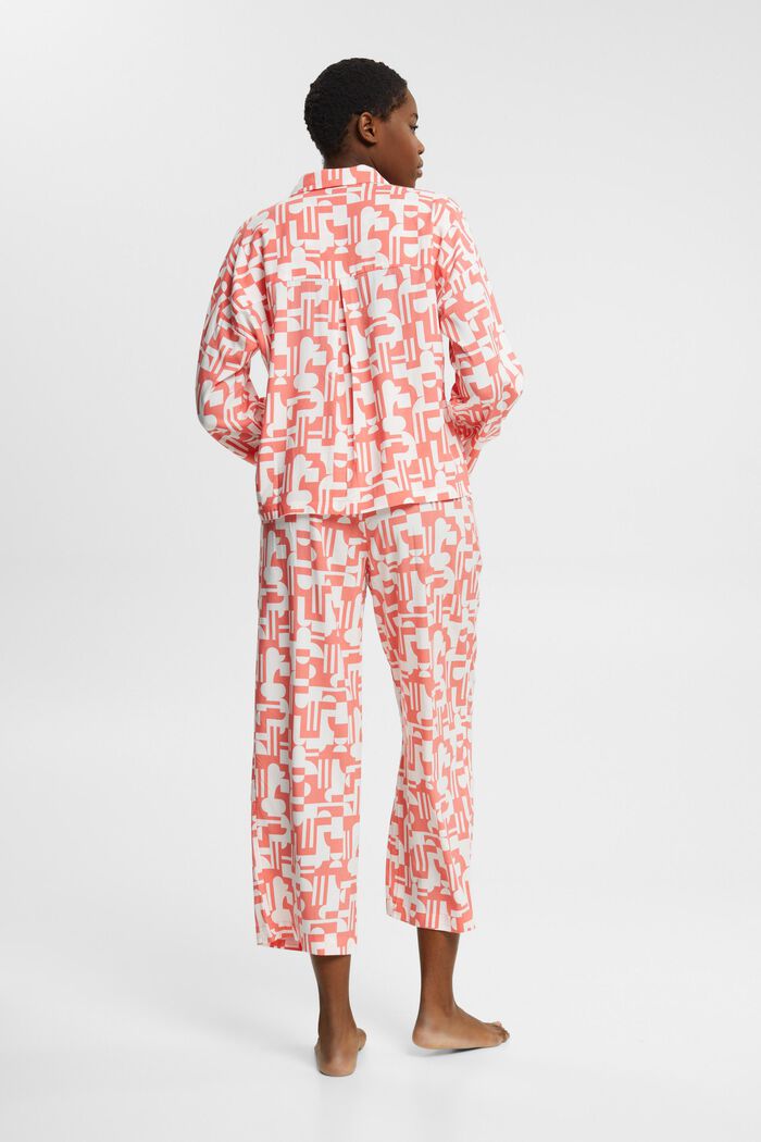 LENZING™ ECOVERO™ viscose printed pyjamas, CORAL, detail image number 3