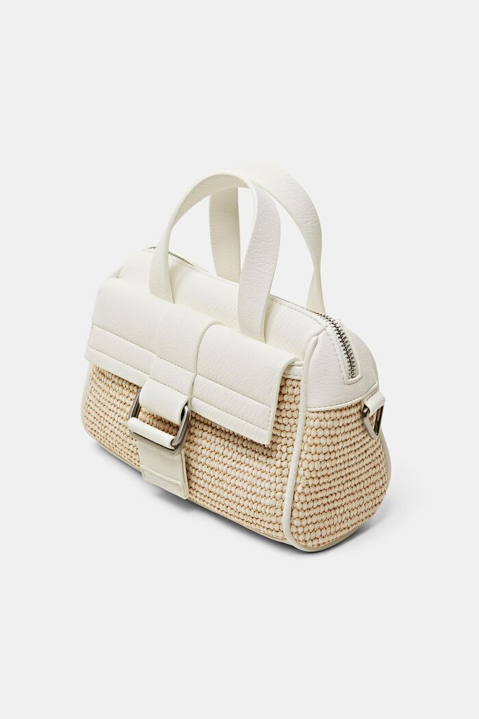 Small Straw Handbag, OFF WHITE, detail image number 2