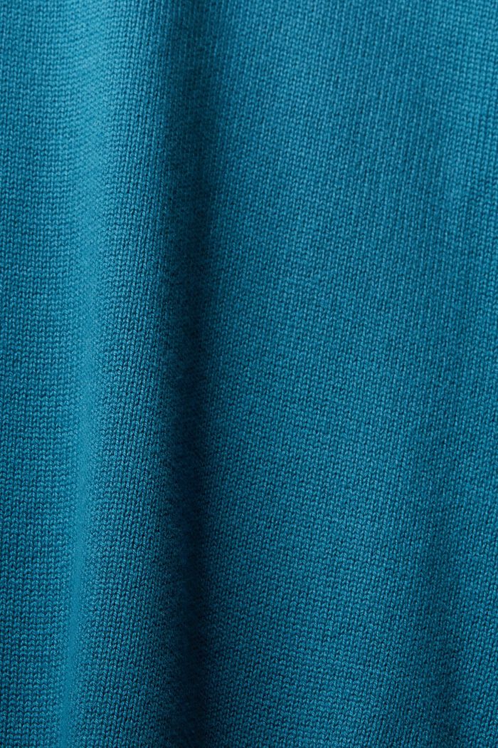 V-neck knit jumper, DARK TURQUOISE, detail image number 5