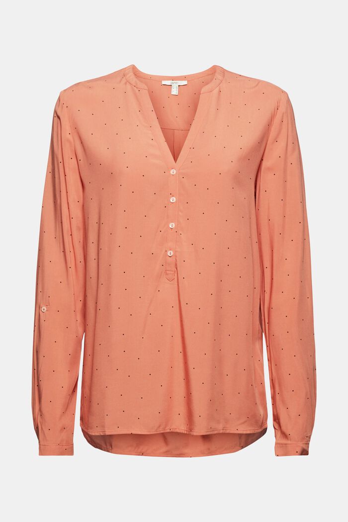 Henley blouse made of LENZING™ ECOVERO™, BLUSH, detail image number 5