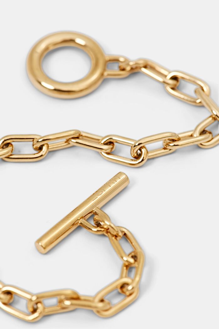 Gold-plated link bracelet made of stainless steel