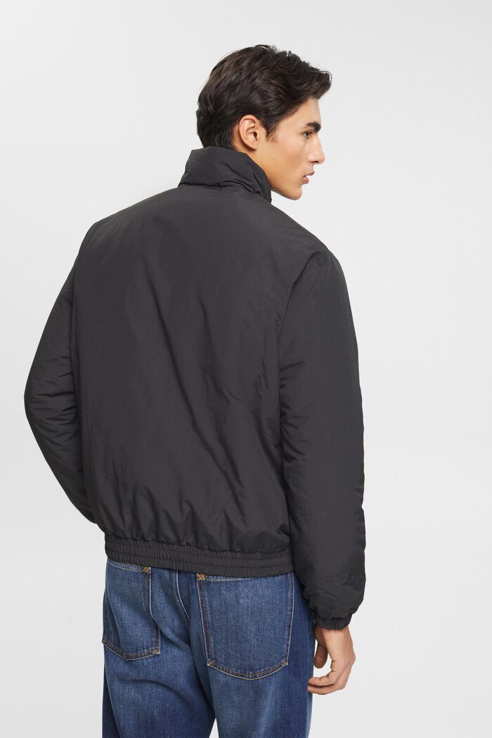 Puffer jacket with stand-up collar, BLACK, detail image number 3