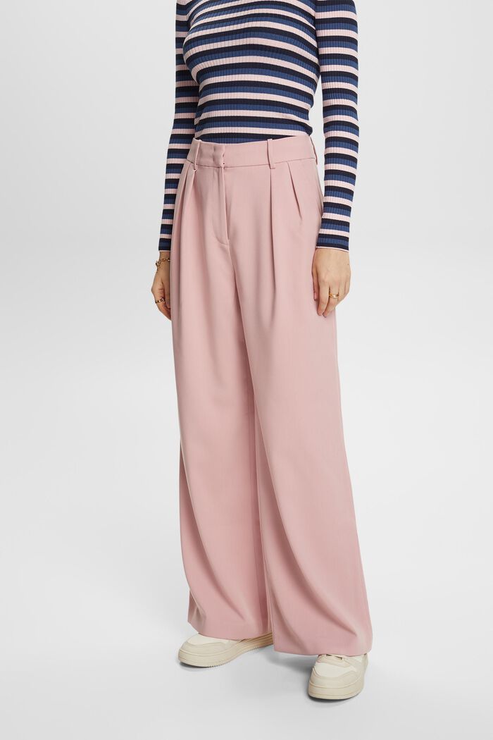 Woven Wide Leg Pants, OLD PINK, detail image number 0