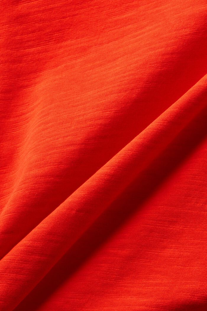 V-Neck Jersey T-Shirt, RED, detail image number 4