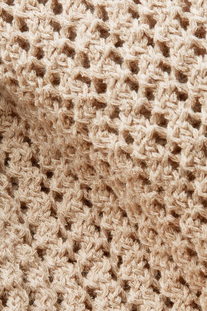 Sleeveless jumper, cotton blend, LIGHT TAUPE, detail image number 4
