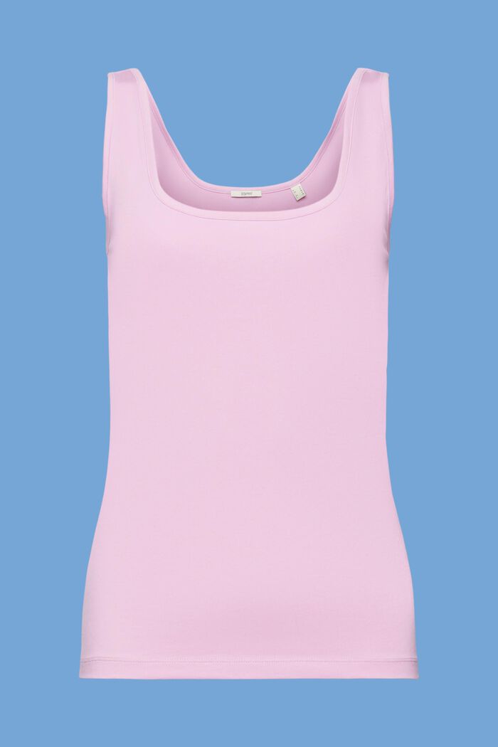 Plain cotton vest, LILAC, detail image number 6