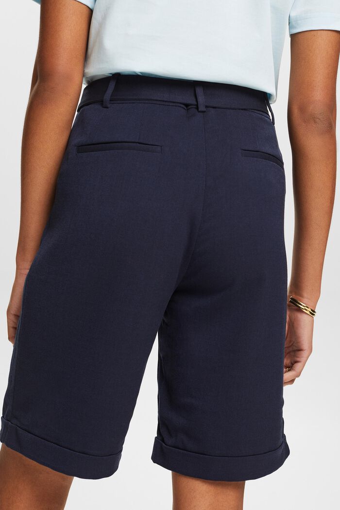 Bermuda shorts with waist pleats, NAVY, detail image number 3