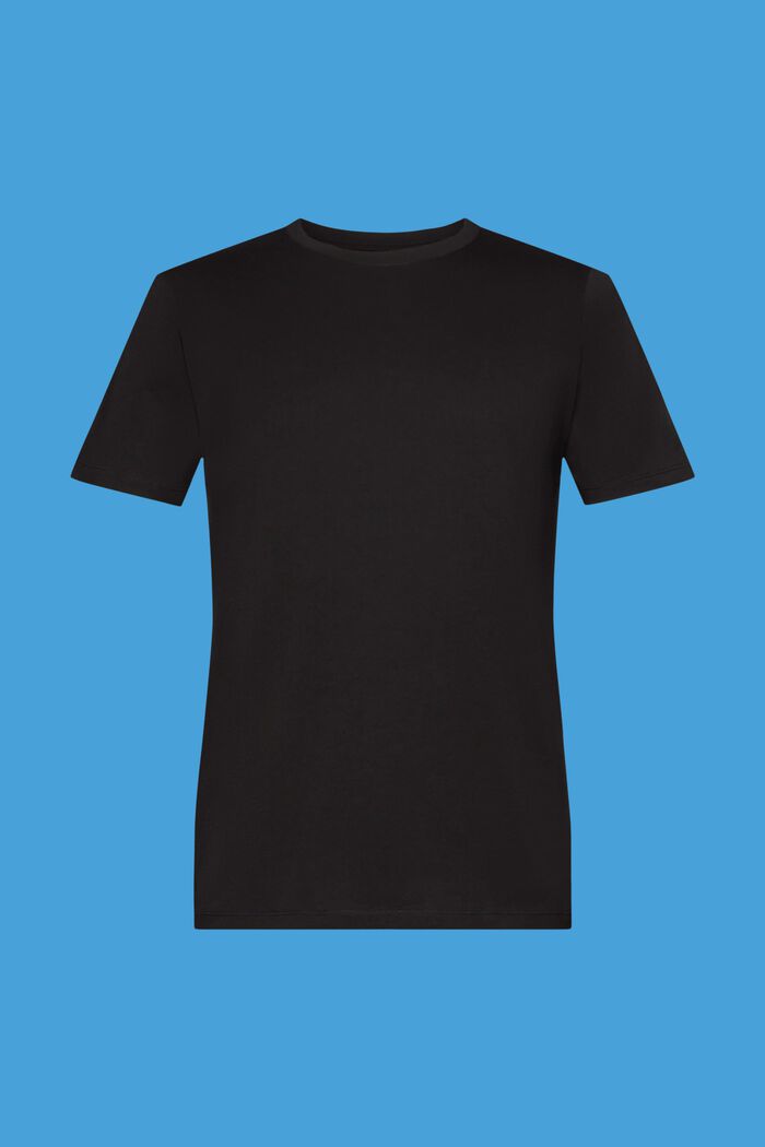 Crewneck Jersey T-Shirt, BLACK, detail image number 6