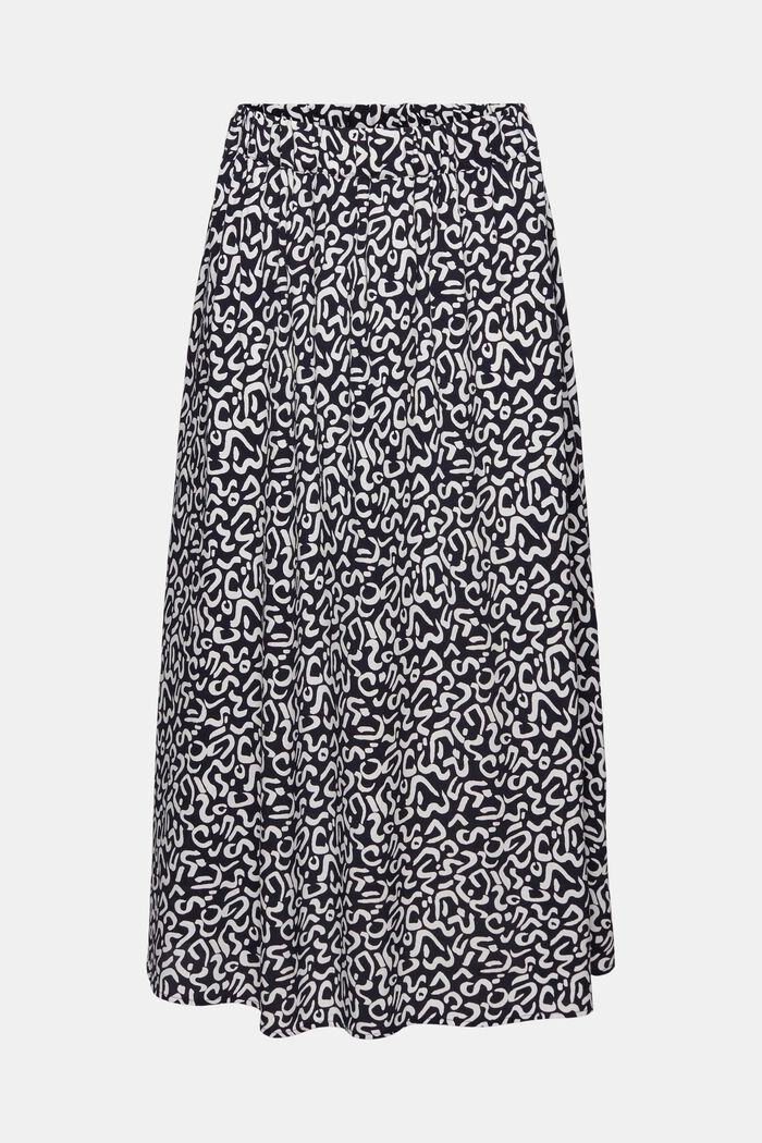 Patterned midi skirt, NAVY, detail image number 7