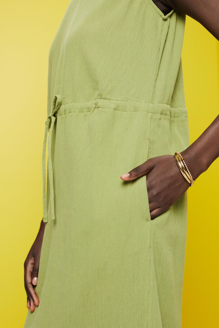 Crinkled maxi dress, PISTACHIO GREEN, detail image number 2