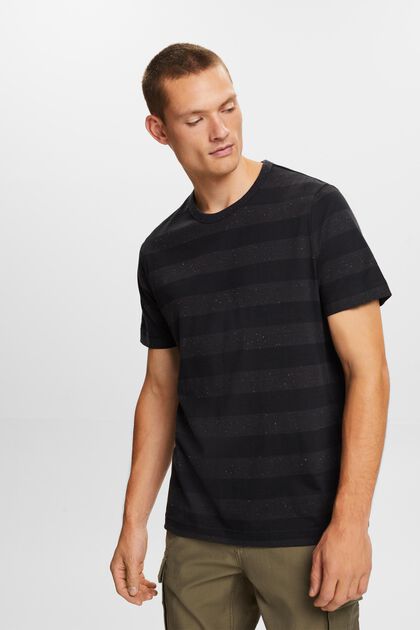 Striped Nep Yarn T-Shirt