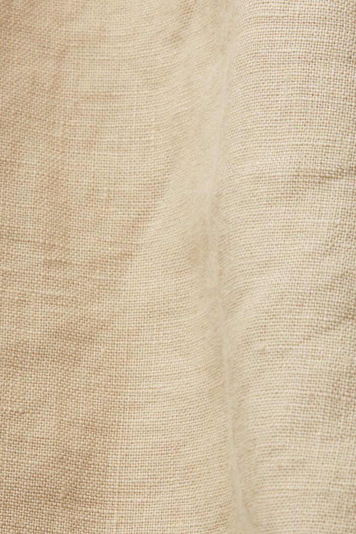 Linen short-sleeved shirt, SAND, detail image number 4