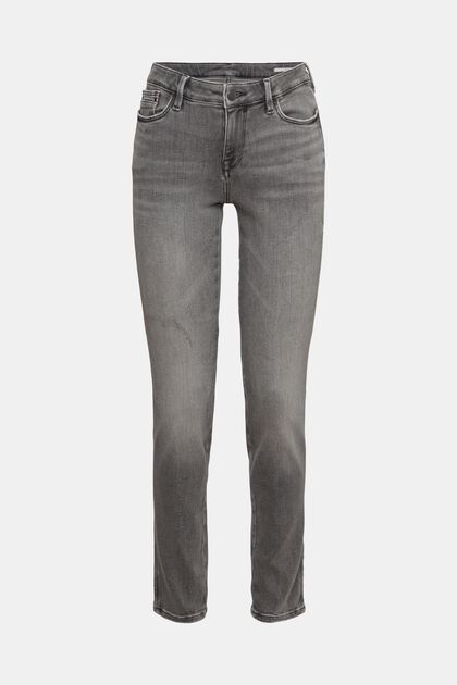Slim fit stretch jeans, GREY MEDIUM WASHED, overview