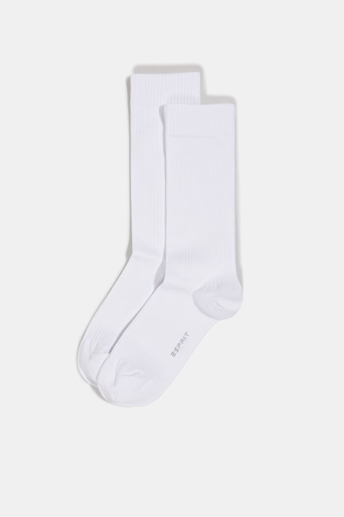 Double pack of sports socks with a ribbed texture