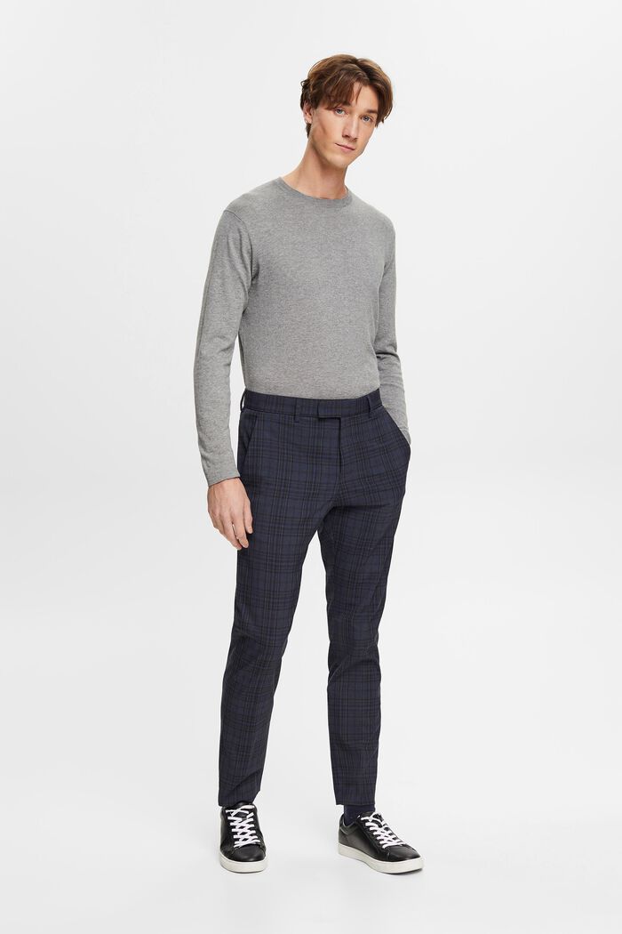 Checkered trousers, DARK BLUE, detail image number 5