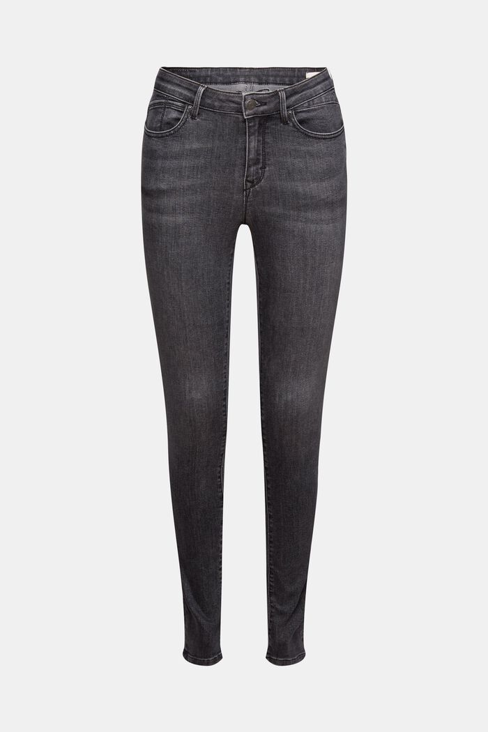 Mid-rise cashmere-touch stretch jeans