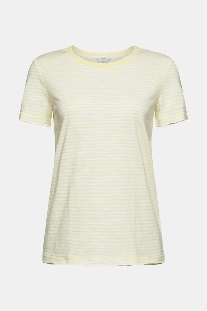 Striped cotton T-shirt, CITRUS GREEN, detail image number 6