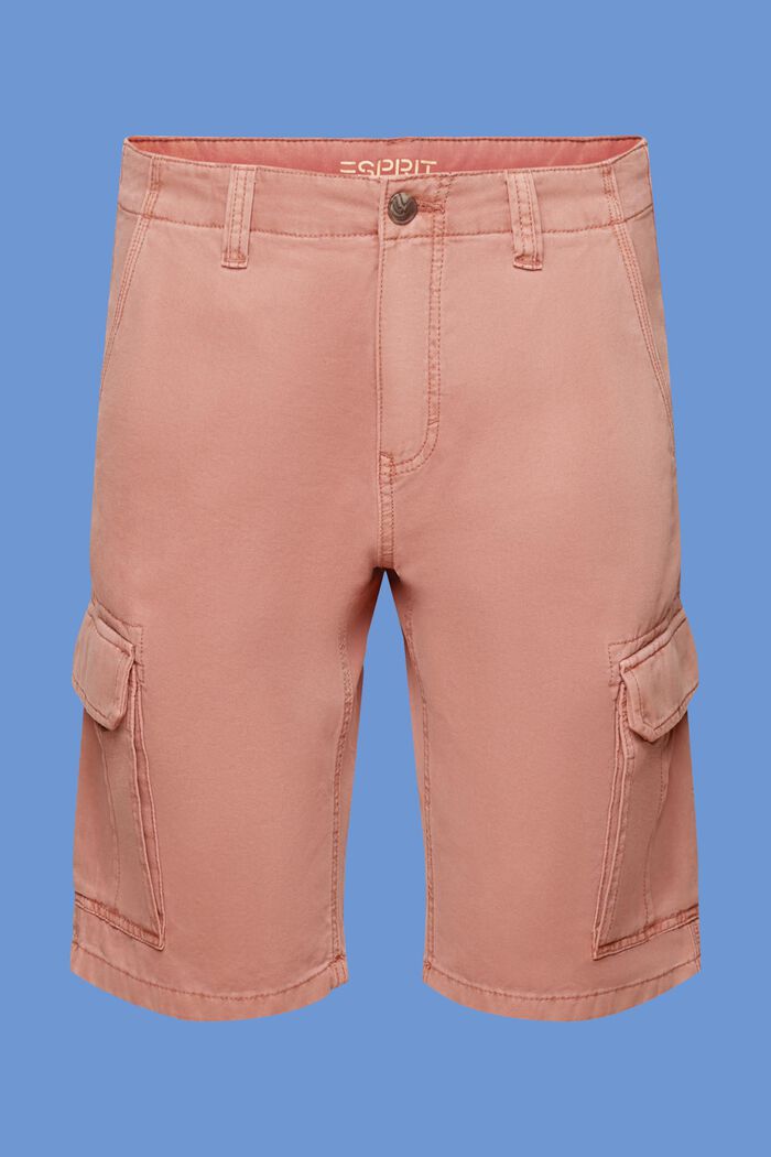 Cargo shorts, 100% cotton, DARK OLD PINK, detail image number 7