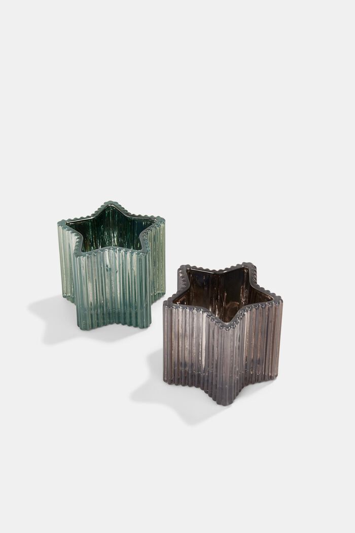 Set of 2 star-shaped candle jars
