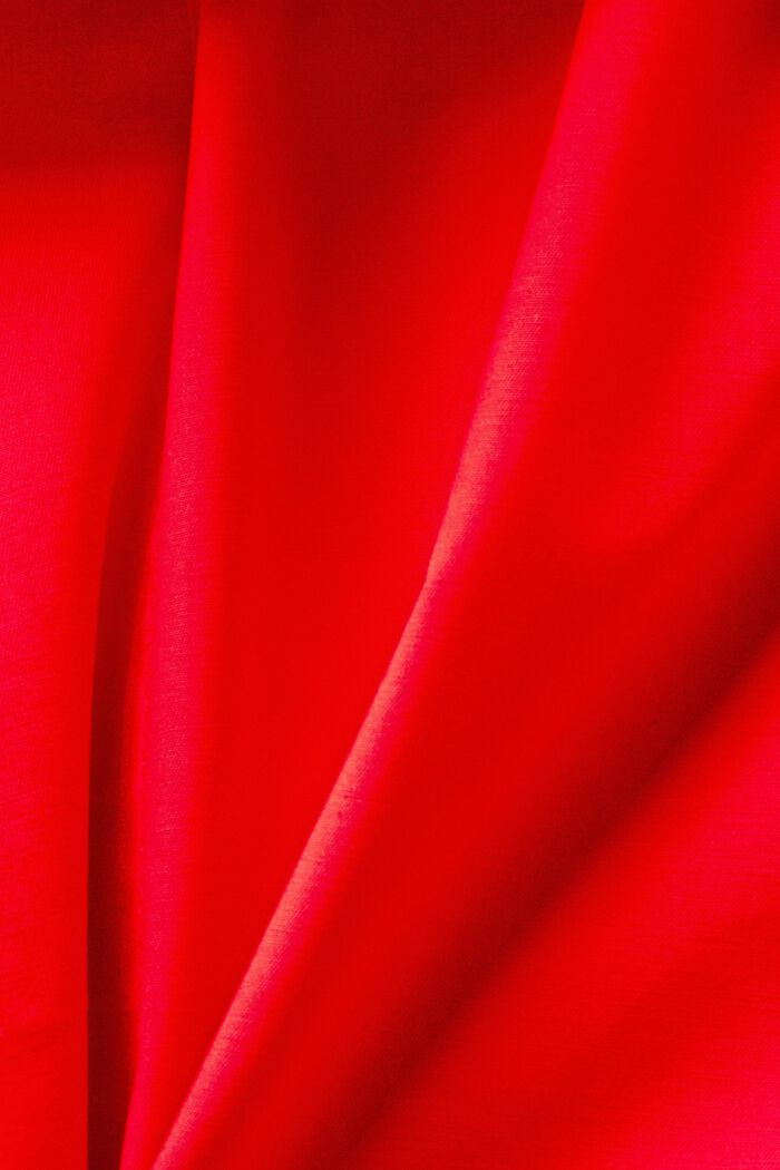 Belted Double-Breasted Trench Coat, RED, detail image number 5