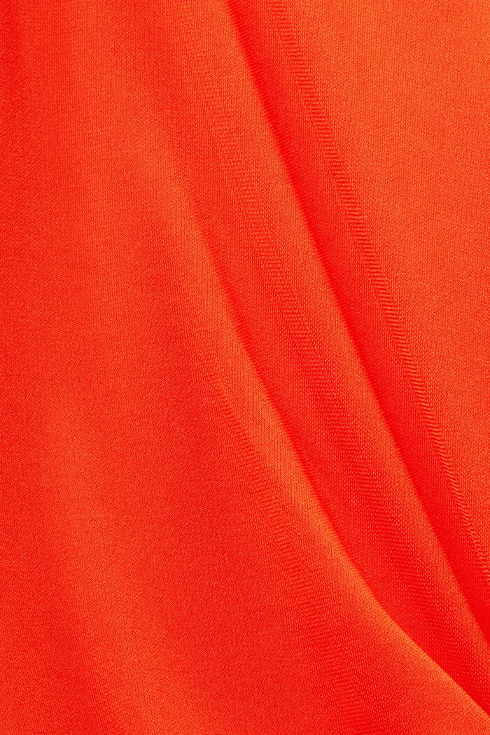 Knotted Crepe Midi Dress, BRIGHT ORANGE, detail image number 5