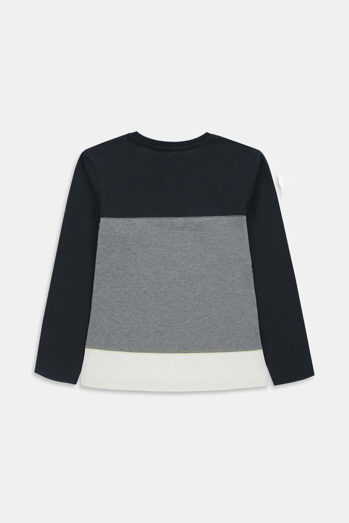Colour block long-sleeved top