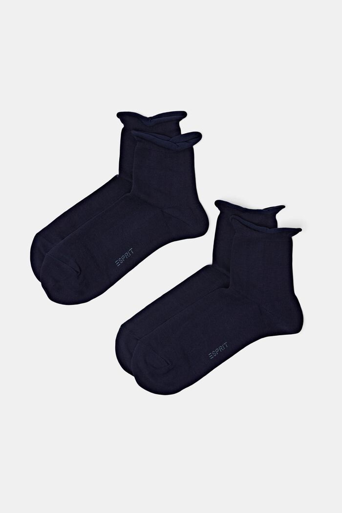 2-Pack Knit Socks, SPACE BLUE, detail image number 0