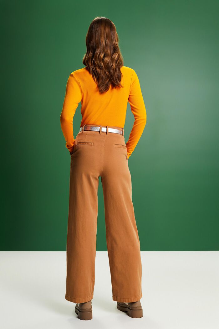 High-Rise Wide-Fit Chino, CARAMEL, detail image number 3
