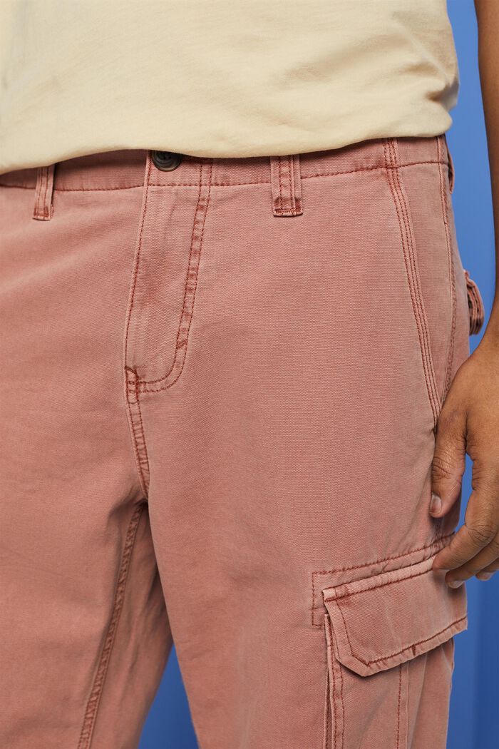 Cargo shorts, 100% cotton, DARK OLD PINK, detail image number 2