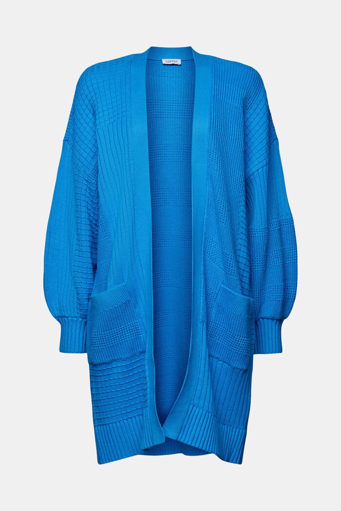 Structured Knit Cardigan, BLUE, detail image number 6