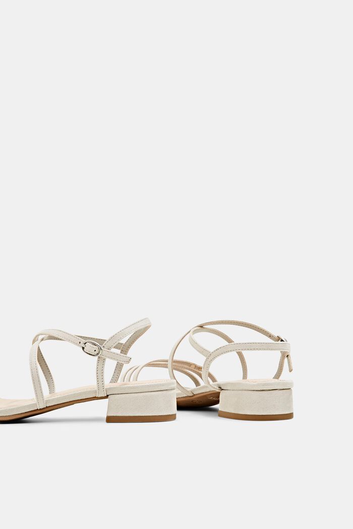 Strappy sandals in faux suede, LIGHT GREY, detail image number 5