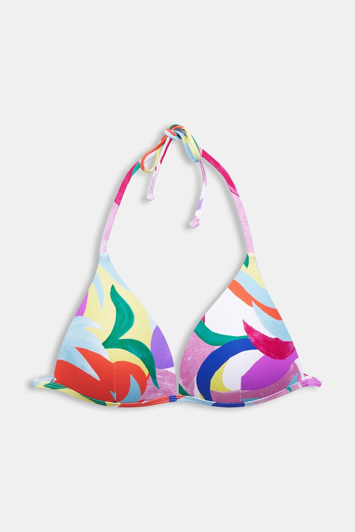 Recycled: bikini top with colourful pattern