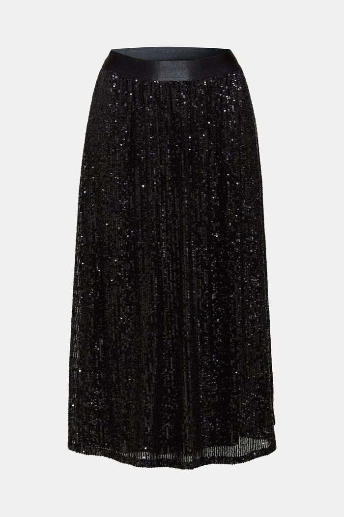 Mesh skirt with sequins
