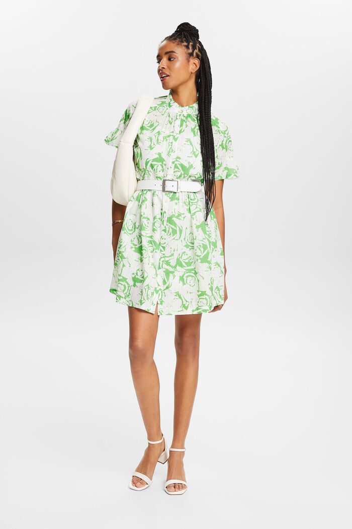A-lined Printed Mini Dress, CITRUS GREEN, detail image number 4