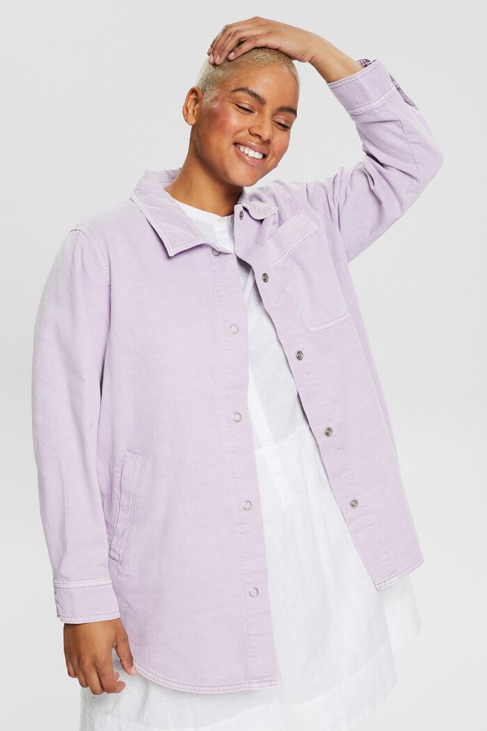 CURVY overshirt made with TENCEL™, LILAC, detail image number 0