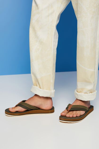 Slip Slops with faux leather details