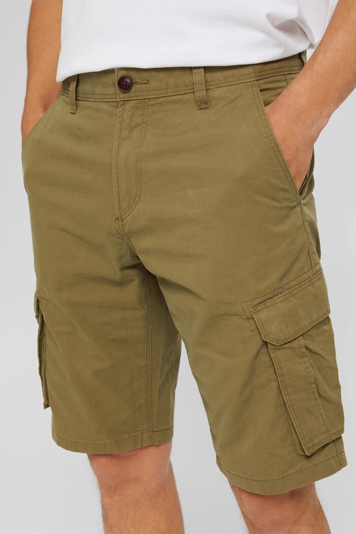 Cargo shorts in 100% cotton, OLIVE, detail image number 2
