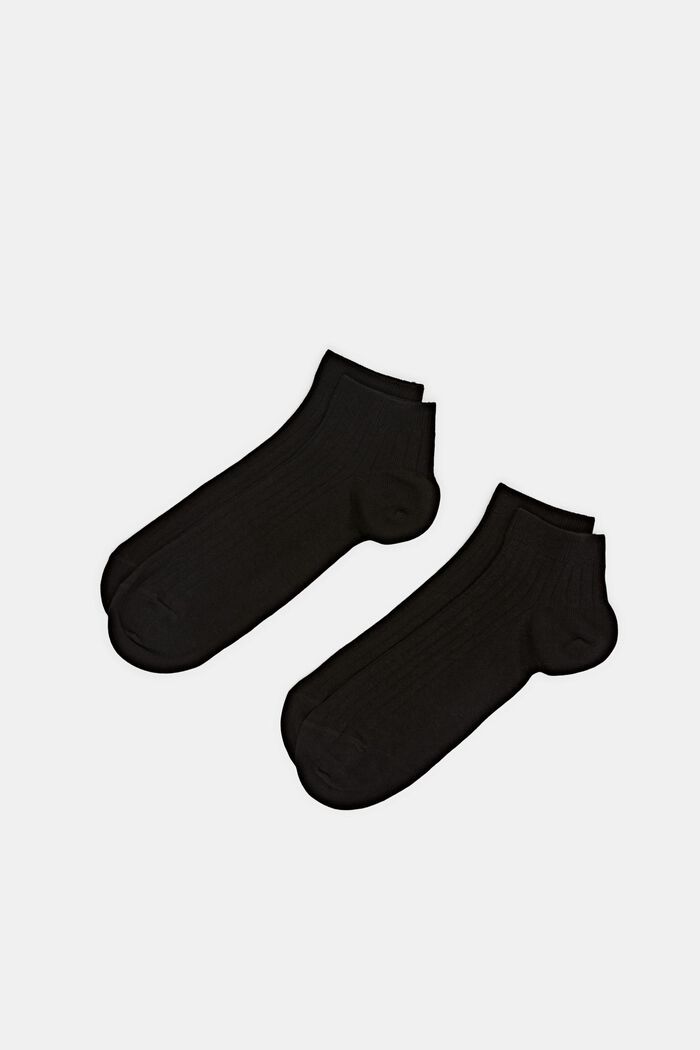 2-Pack Sneaker Socks, BLACK, detail image number 0