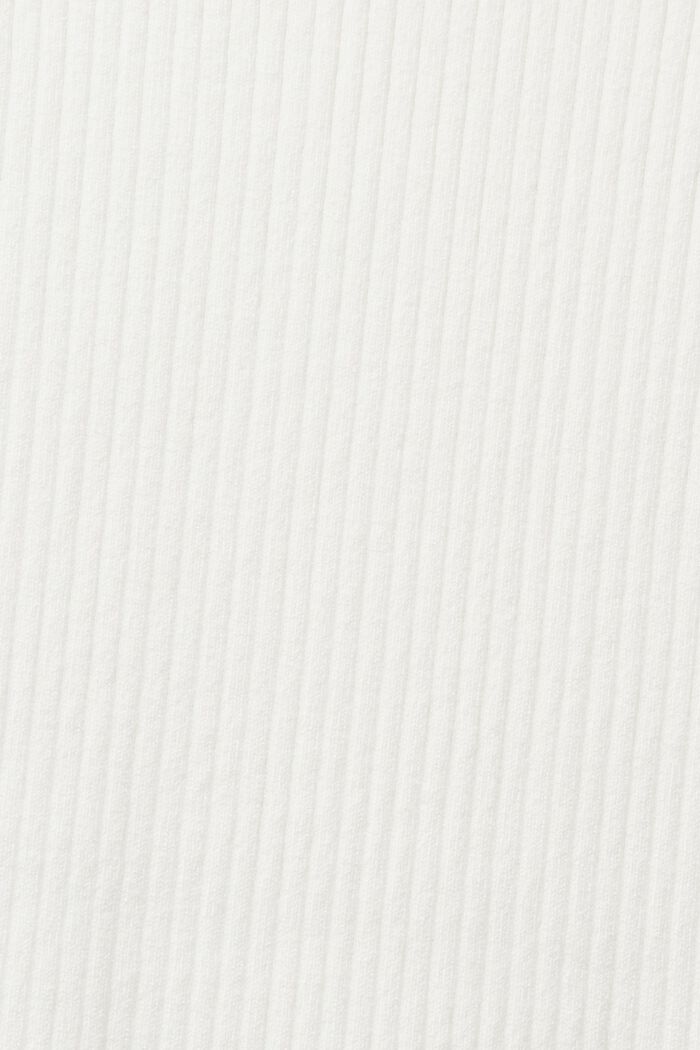 Ribbed Polo Mini Dress, OFF WHITE, detail image number 4