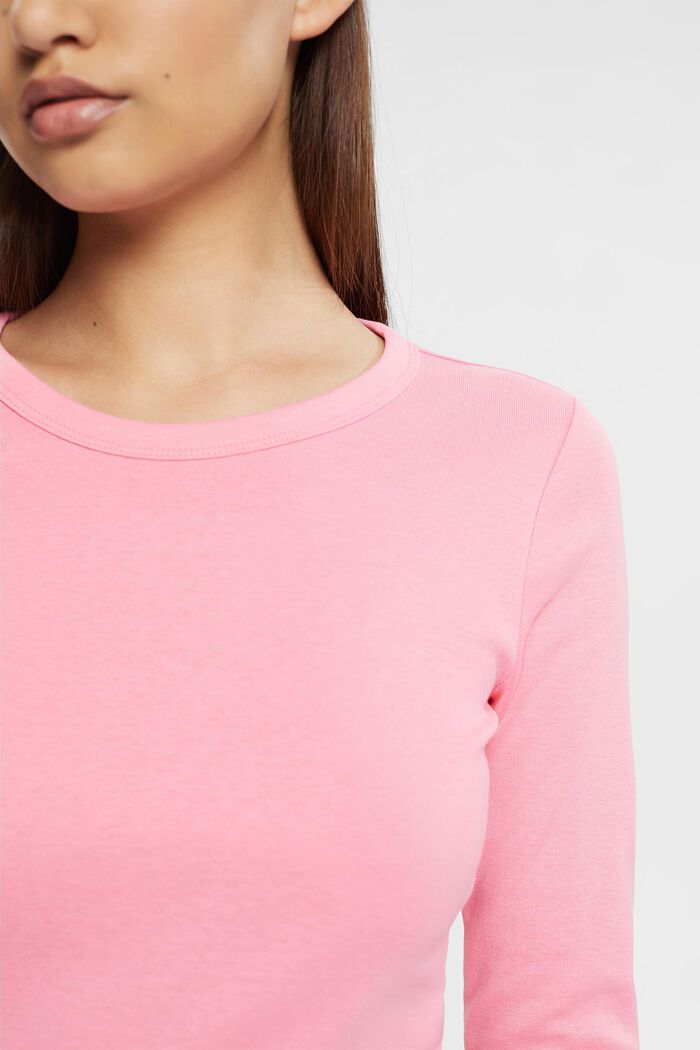 Jersey long sleeve top, PINK, detail image number 0