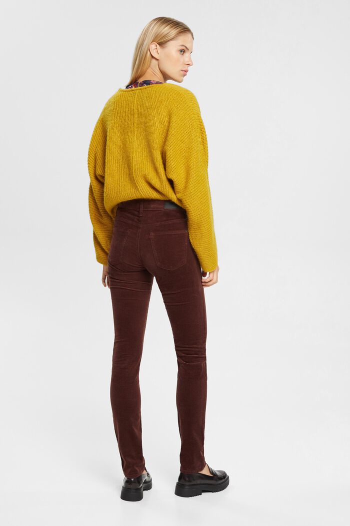 Mid-rise corduroy trousers, RUST BROWN, detail image number 5