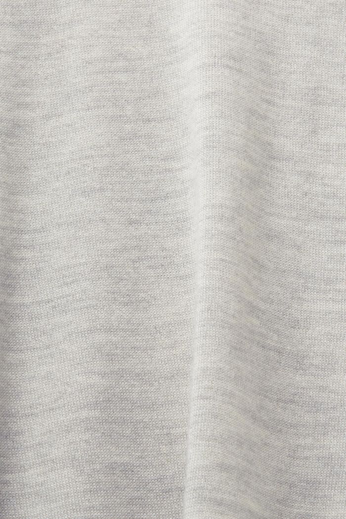Cashmere Crewneck Sweater, LIGHT GREY, detail image number 4