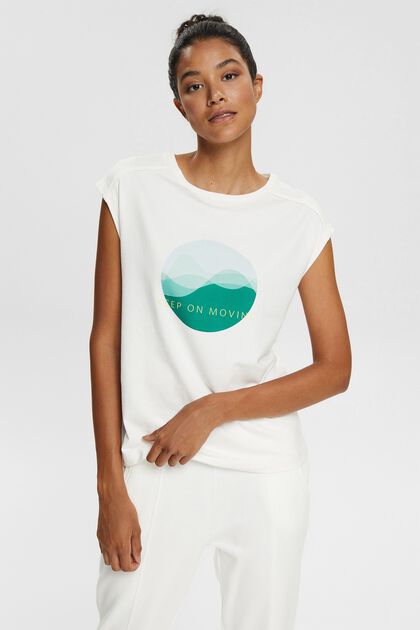 T-shirt with print, OFF WHITE, overview