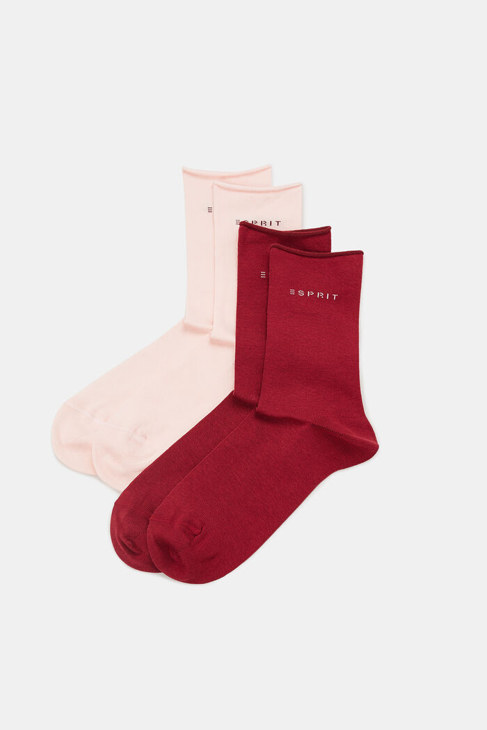 2-Pack Chunky Knit Socks, ROSE/RED, detail image number 0
