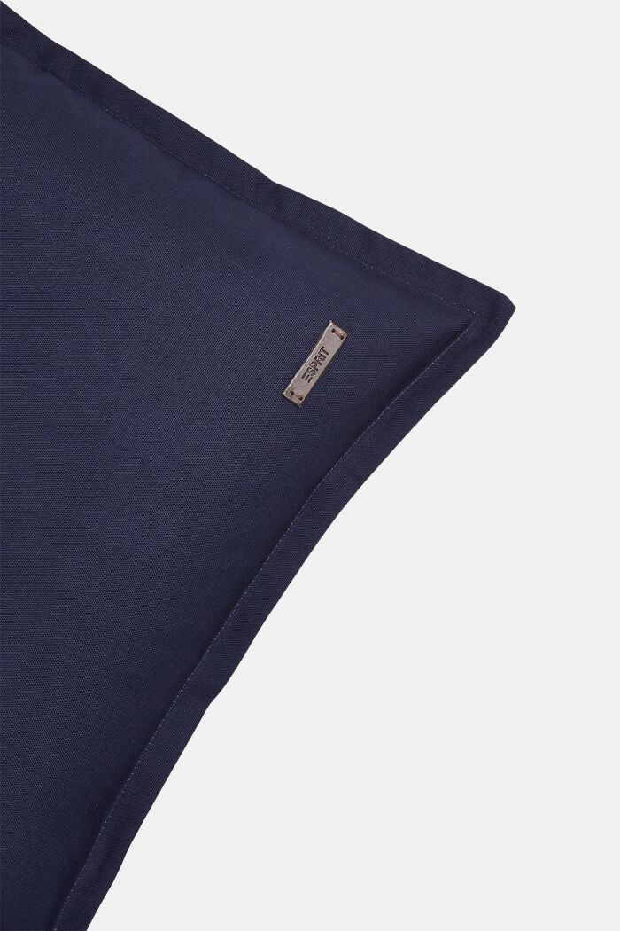 Bi-colour cushion cover made of 100% cotton, NAVY, detail image number 1