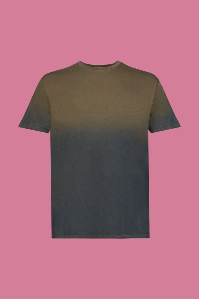 Two-tone fade-dyed T-shirt, KHAKI GREEN, detail image number 6